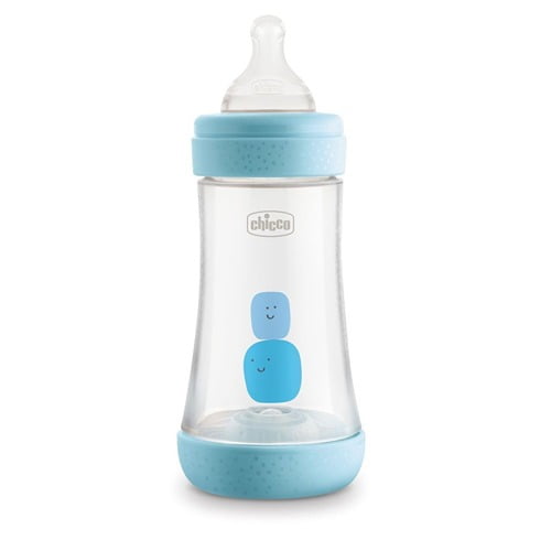 Biberão Perfect5 Fluxo Médio 2m+ Azul 240ml