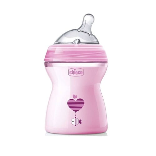 Biberão Natural Feel Rosa 250ml 2m+