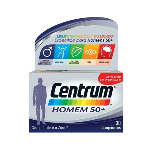 Centrum Homem 50+ Comp X 30 comps
